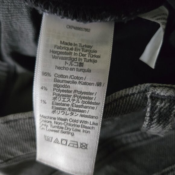 Madewell Kick Out Full Length Crop Jeans Paynes Black Wash 28 - Picture 5 of 5